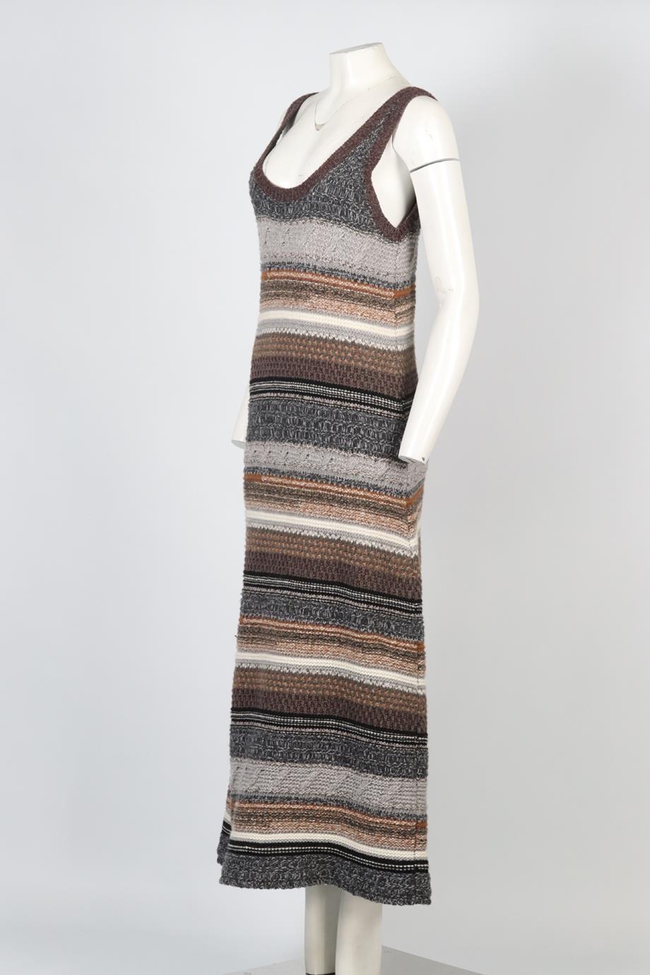 CHLOÉ WOOL AND CASHMERE BLEND MAXI DRESS MEDIUM