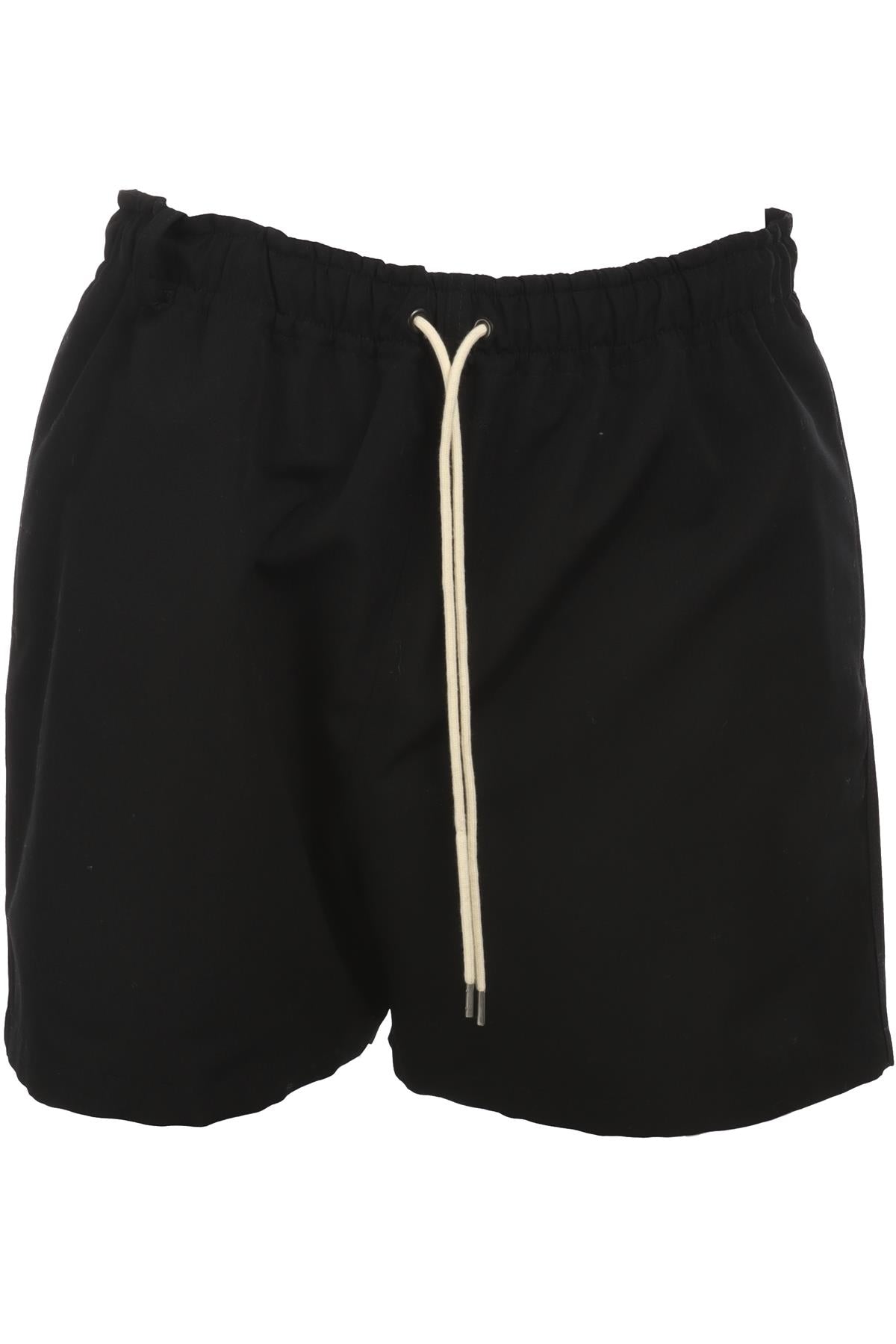 AURALEE BLACK MENS WOOL SHORTS SMALL