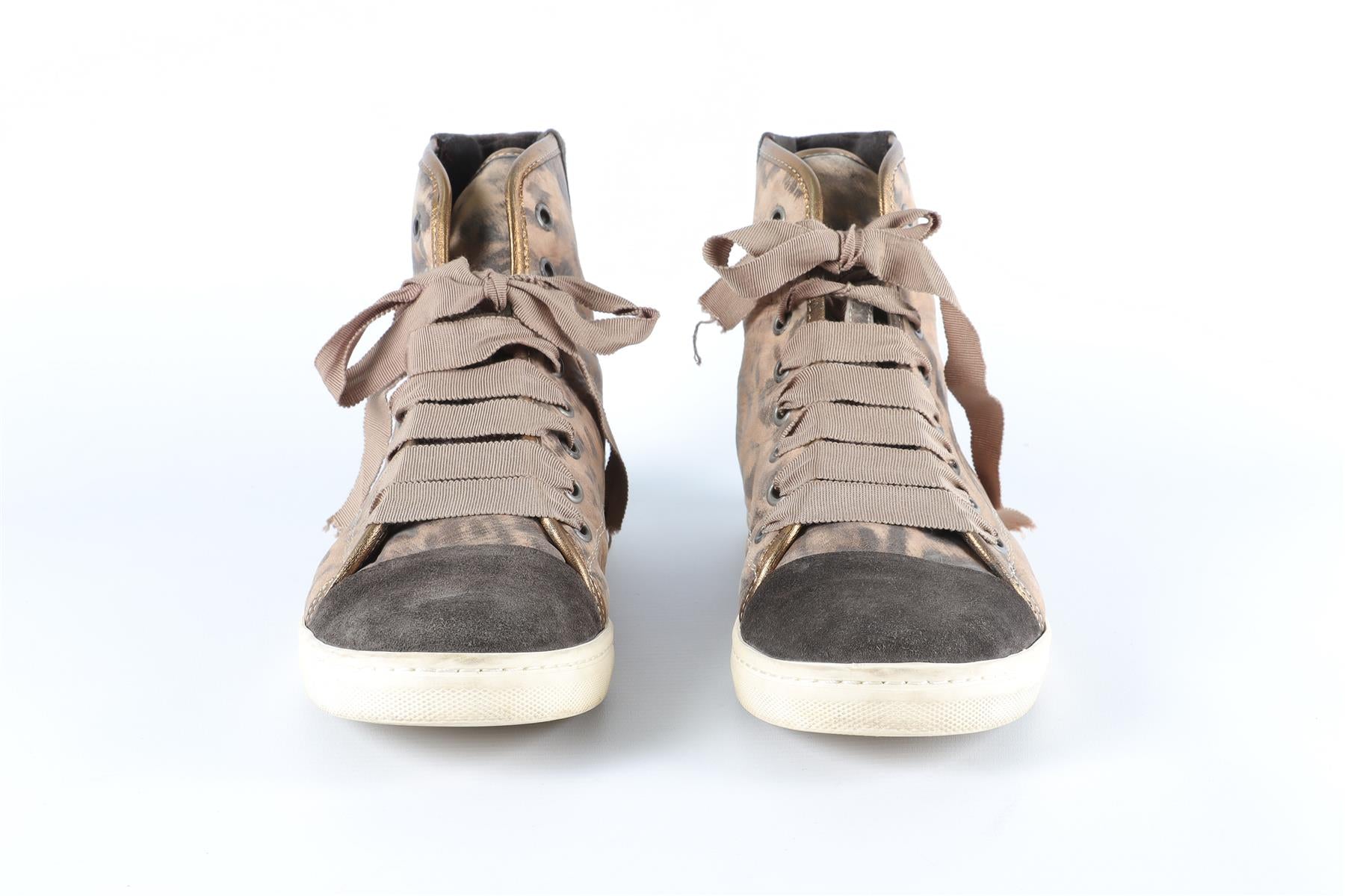 LANVIN BROWN NUBUCK SNEAKERS EU 39 UK 6, US 9