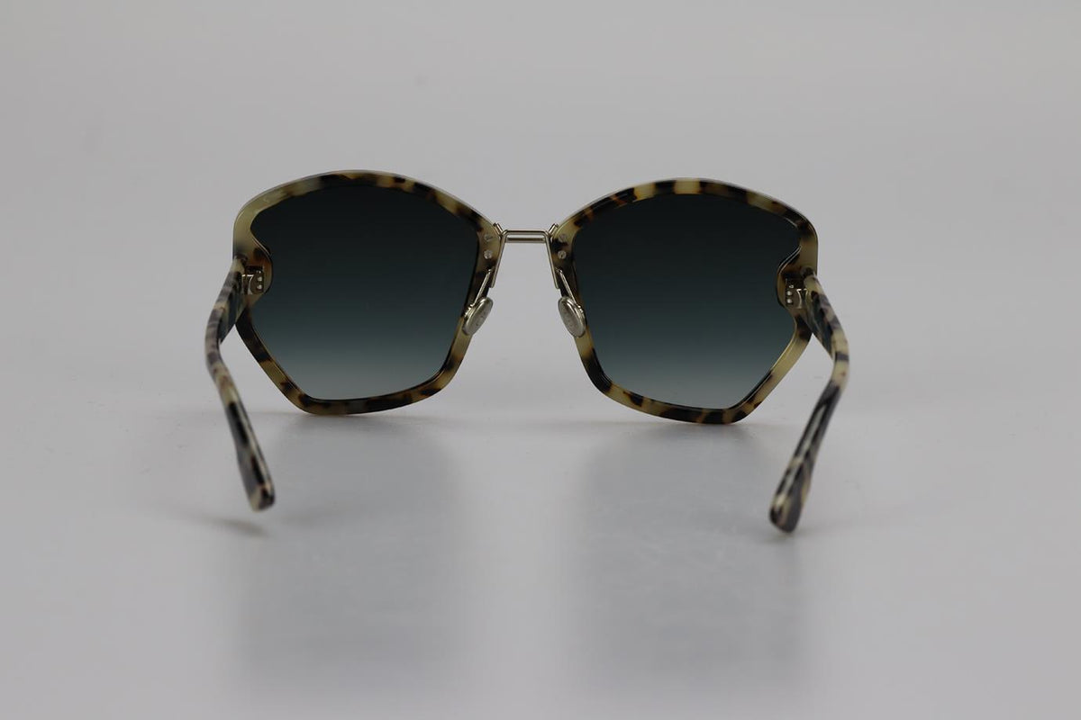 CHRISTIAN DIOR HEXAGON FRAME TORTOISESHELL ACETATE SUNGLASSES