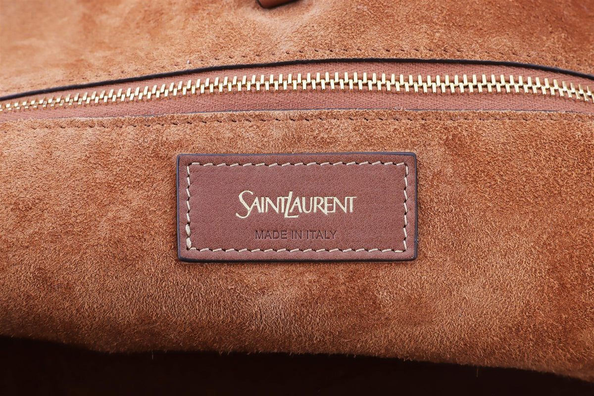 SAINT LAURENT TAN Y LEATHER TOTE BAG