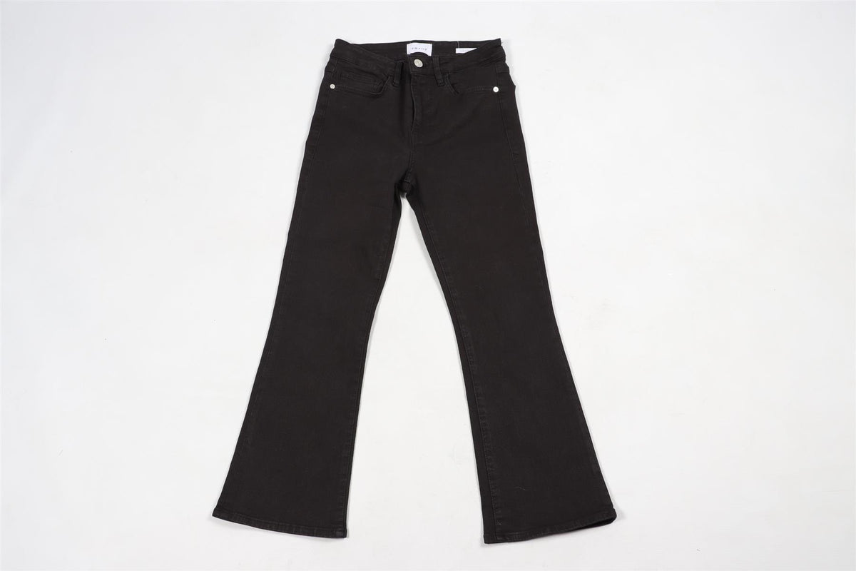 FRAME BLACK HIGH RISE FLARED JEANS W28 UK 10
