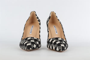 MANOLO BLAHNIK BLACK FABRIC PUMPS EU 38 UK 5 US 8