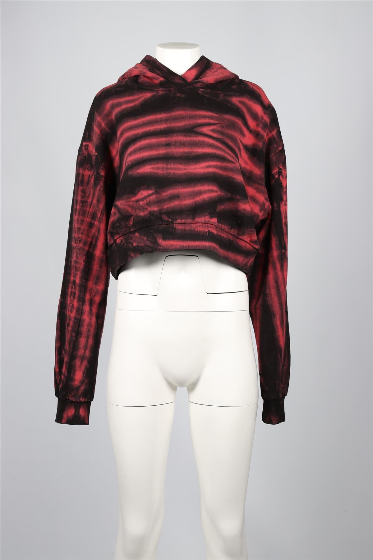 FRANKIE B RED AND BLACK COTTON HOODIE LARGE