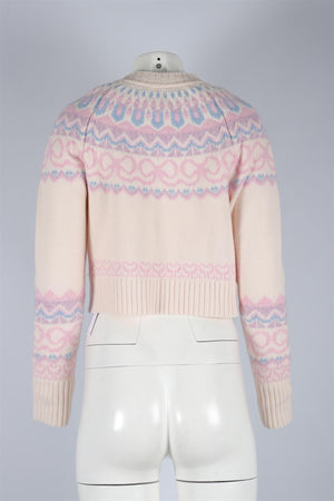 LOVESHACKFANCY MULTI WOOL CARDIGAN SMALL