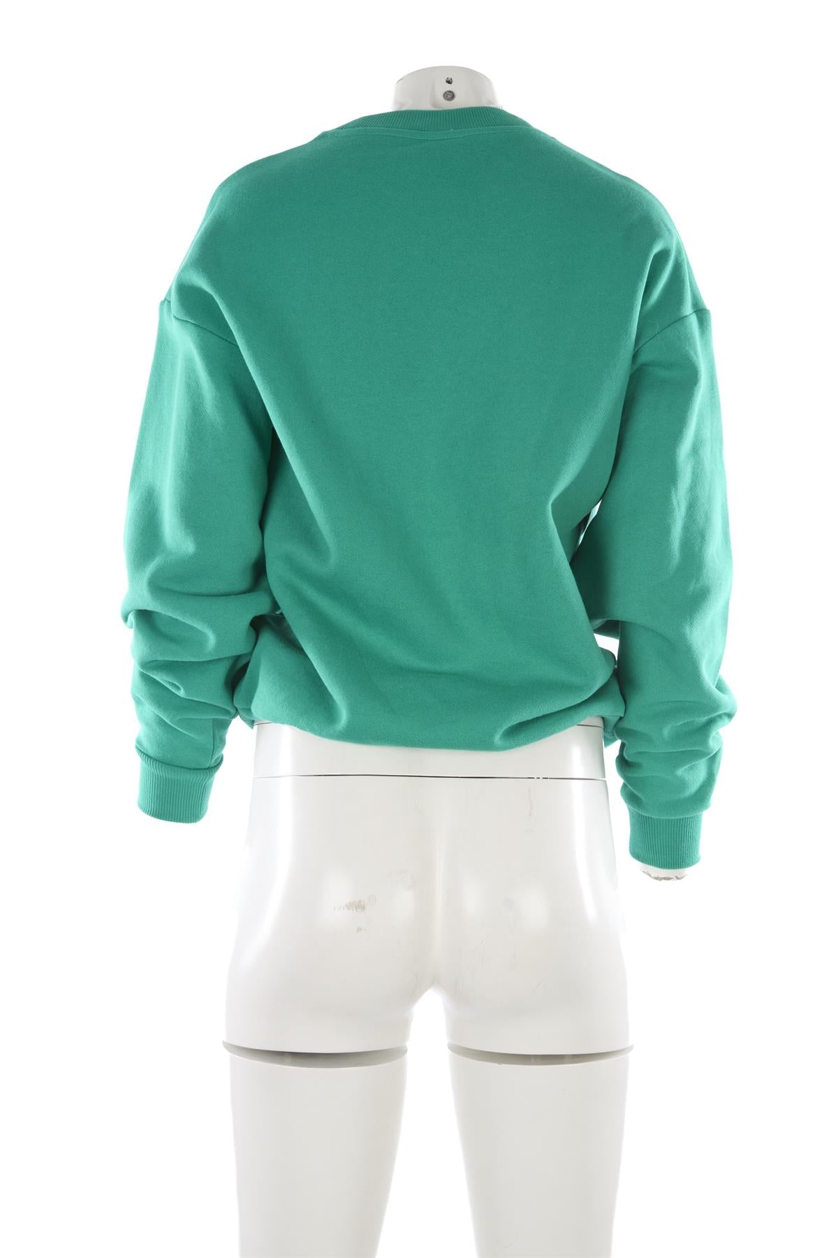ALO YOGA GREEN COTTON SWEATSHIRT XXSMALL