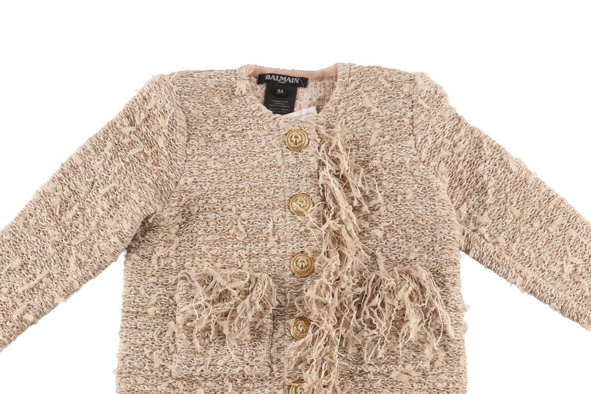 BALMAIN NUDE KIDS GIRLS JACKET 6 YEARS