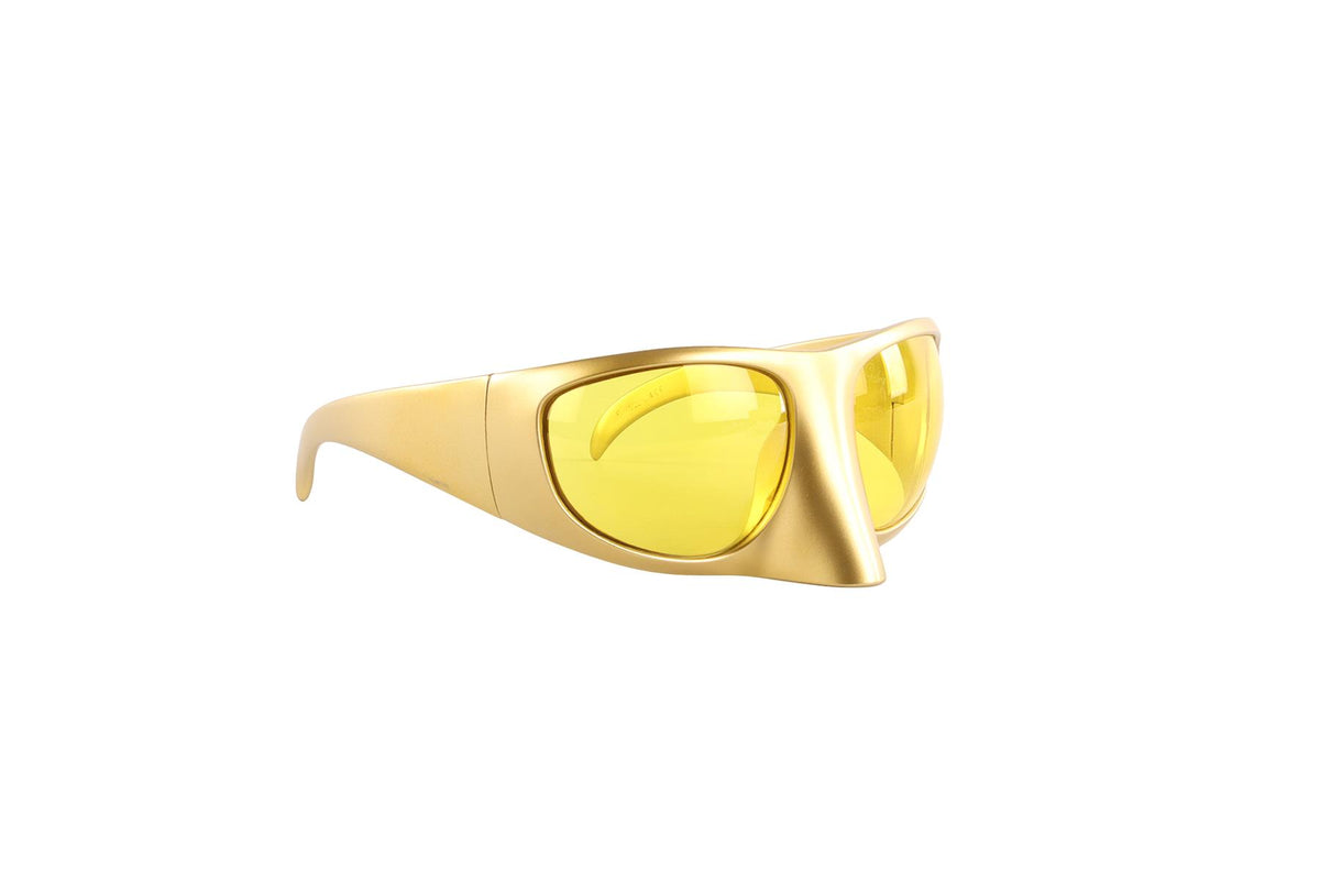LINDA FARROW + BERNHARD WILLHELM GOLD MASK SUNGLASSES