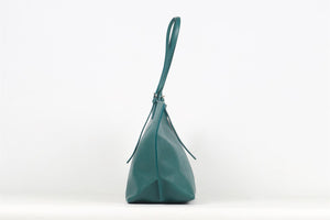 GIANFRANCO LOTTI GREEN LEATHER TOTE BAG