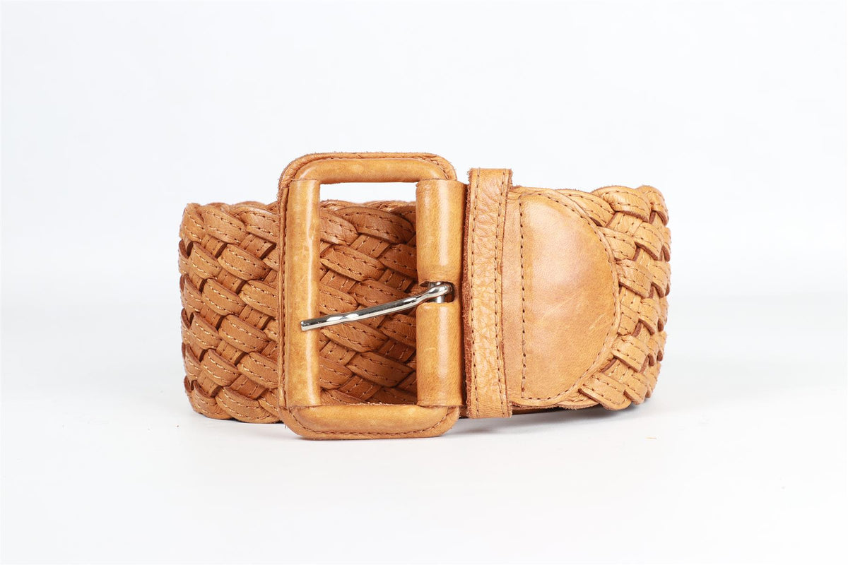 CHLOÈ BROWN LEATHER WAIST BELT 70-80 CM