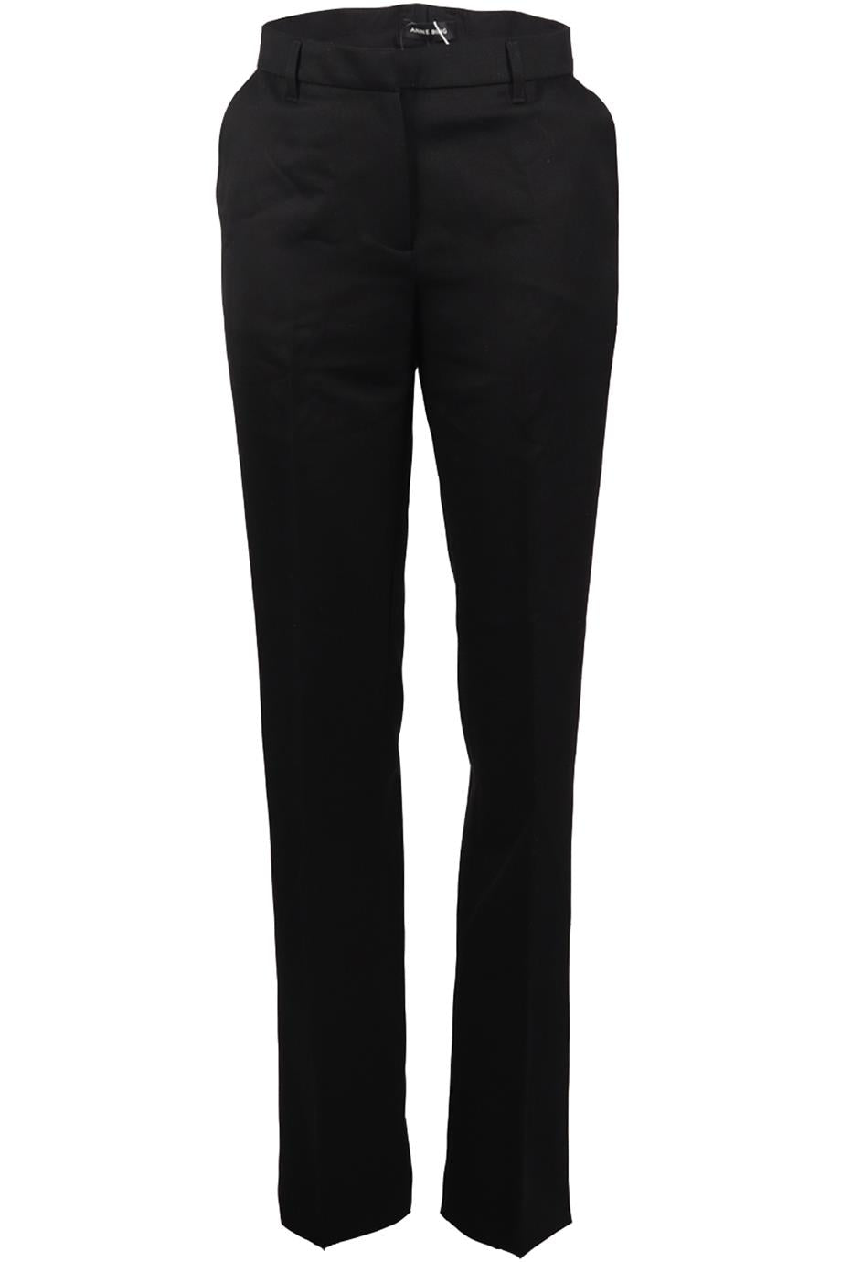 ANINE BING WOOL STRAIGHT LEG PANTS XSMALL