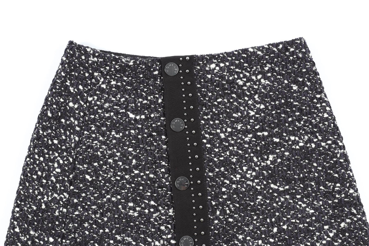 MONCLER NAVY WOOL MINI SKIRT IT 38 UK 6