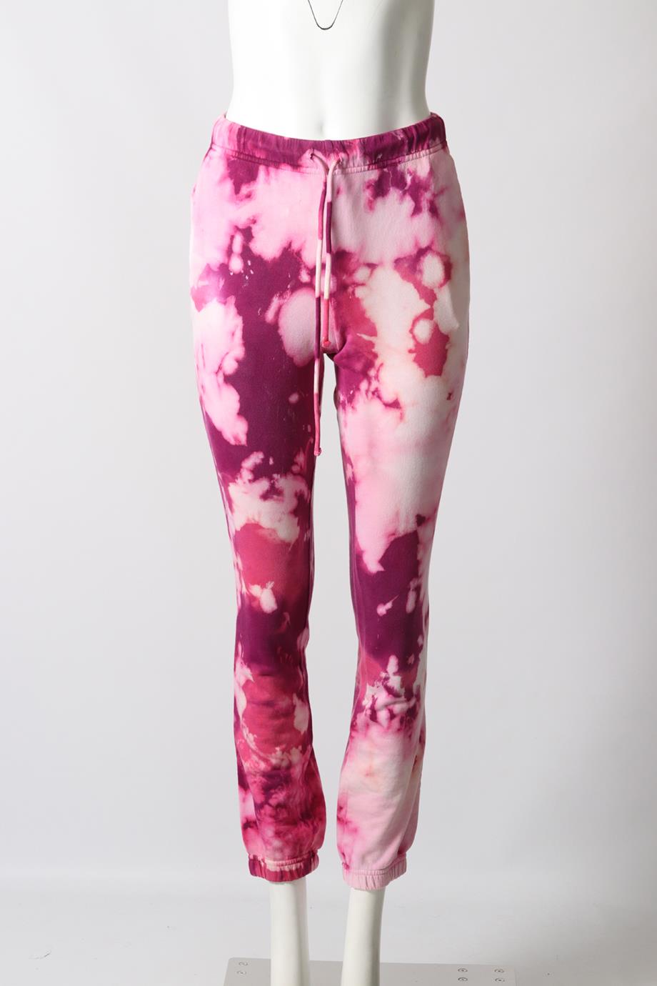 COTTON CITIZEN TIE DYED COTTON JERSEY TRACK PANTS SMALL