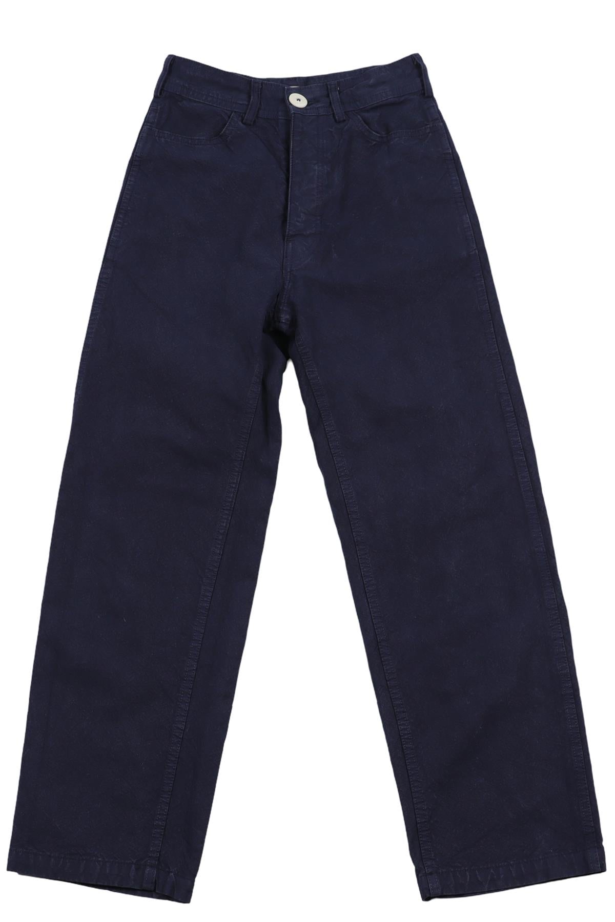 JESSE KAMM NAVY COTTON STRAIGHT LEG PANTS W26 UK 8