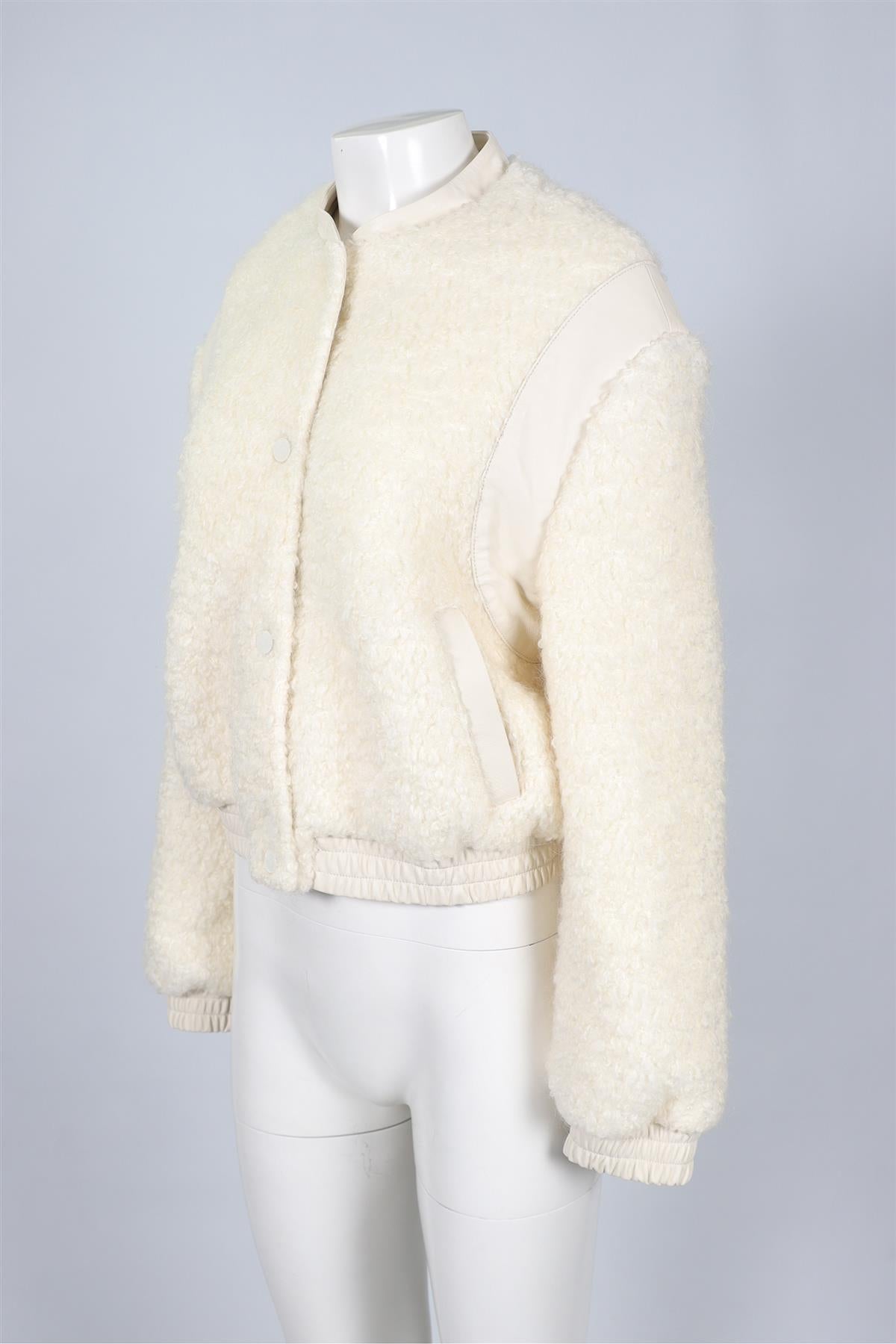 JANE AND TASH WHITE WOOL JACKET SMALL-MEDIUM