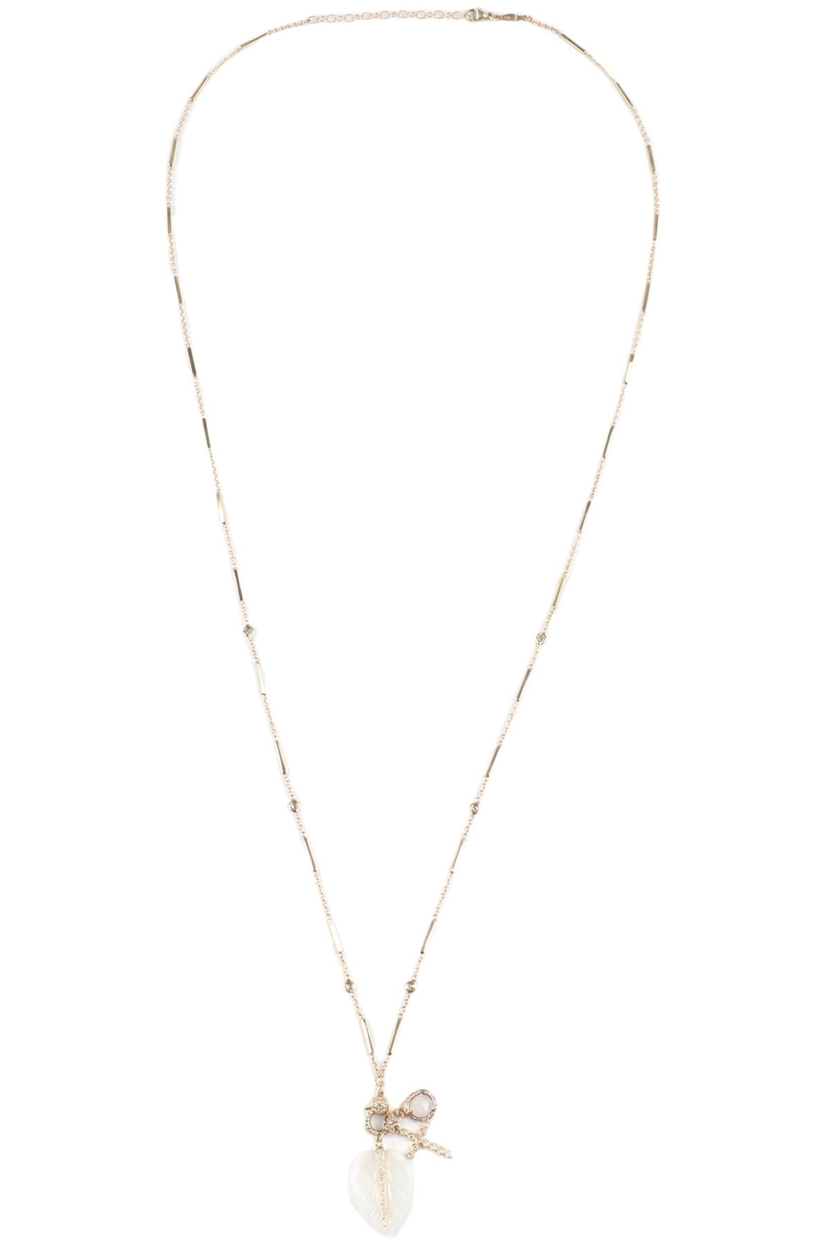 JACQUIE AICHE 14K YELLOW GOLD AND PAVE DIAMOND NECKLACE