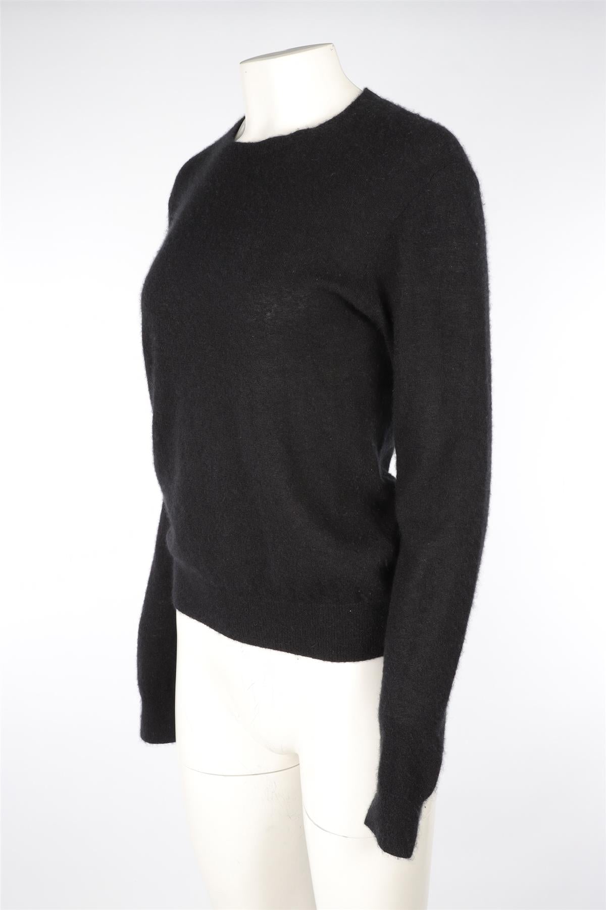 SAINT LAURENT BLACK MOHAIR SWEATER SMALL