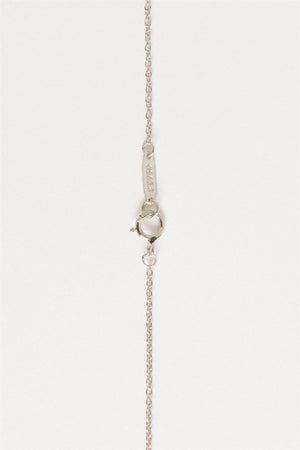 TIFFANY & CO. SILVER PLATINUM WHITE & PINK DIAMOND FLORET KEY NECKLACE