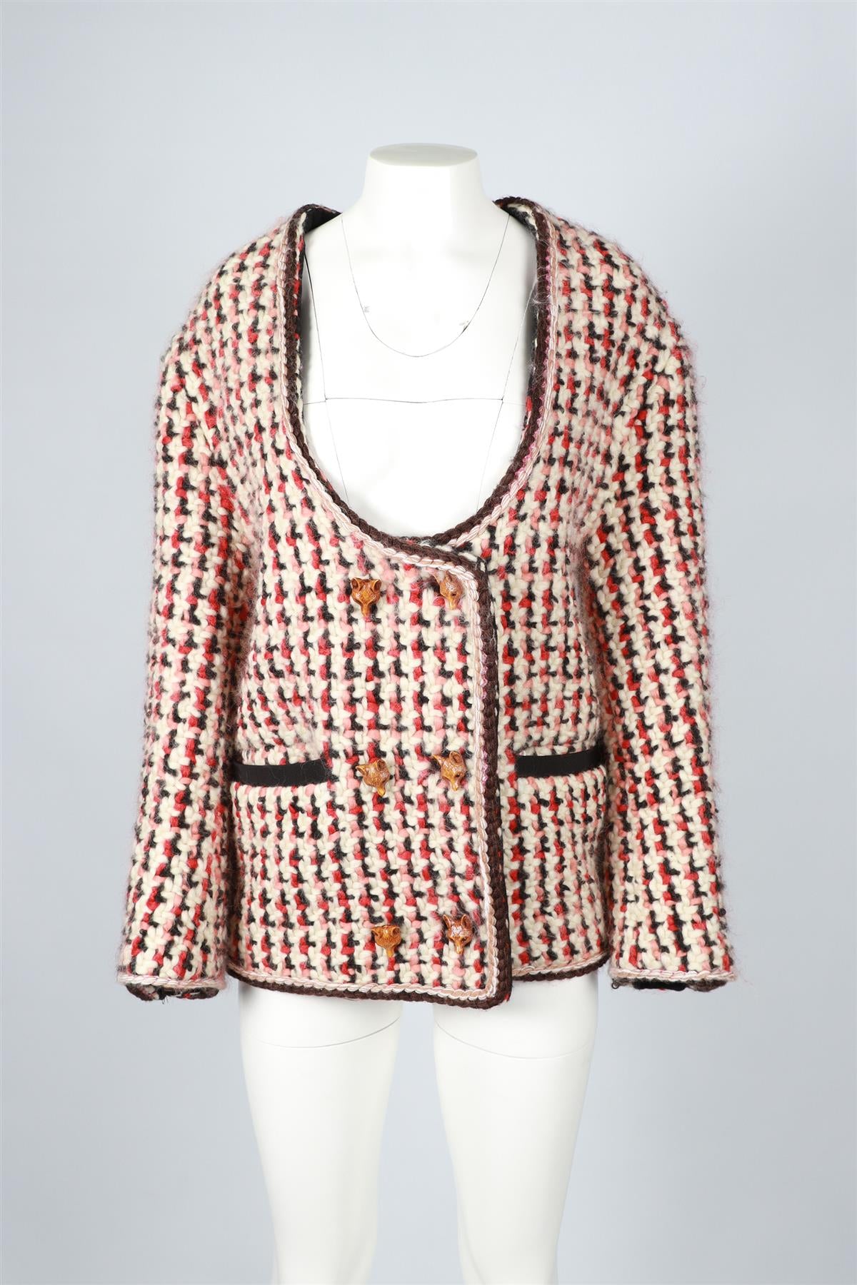ETRO MULTICOLOUR WOOL BLEND JACKET IT 40 UK 8