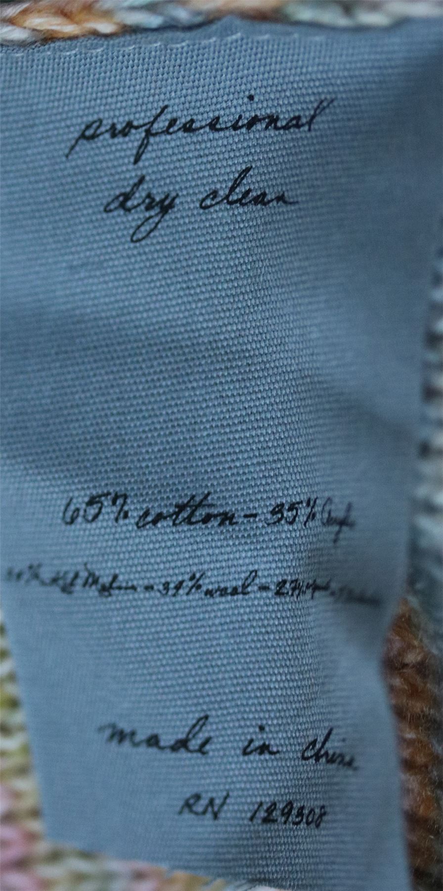 RAQUEL ALLEGRA MIXED STITCH COTTON BLEND V NECK SWEATER 1 UK 10