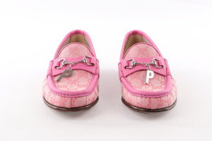 GUCCI + PALACE PINK GG-P CANVAS LOAFERS EU 38 UK 5 US 8