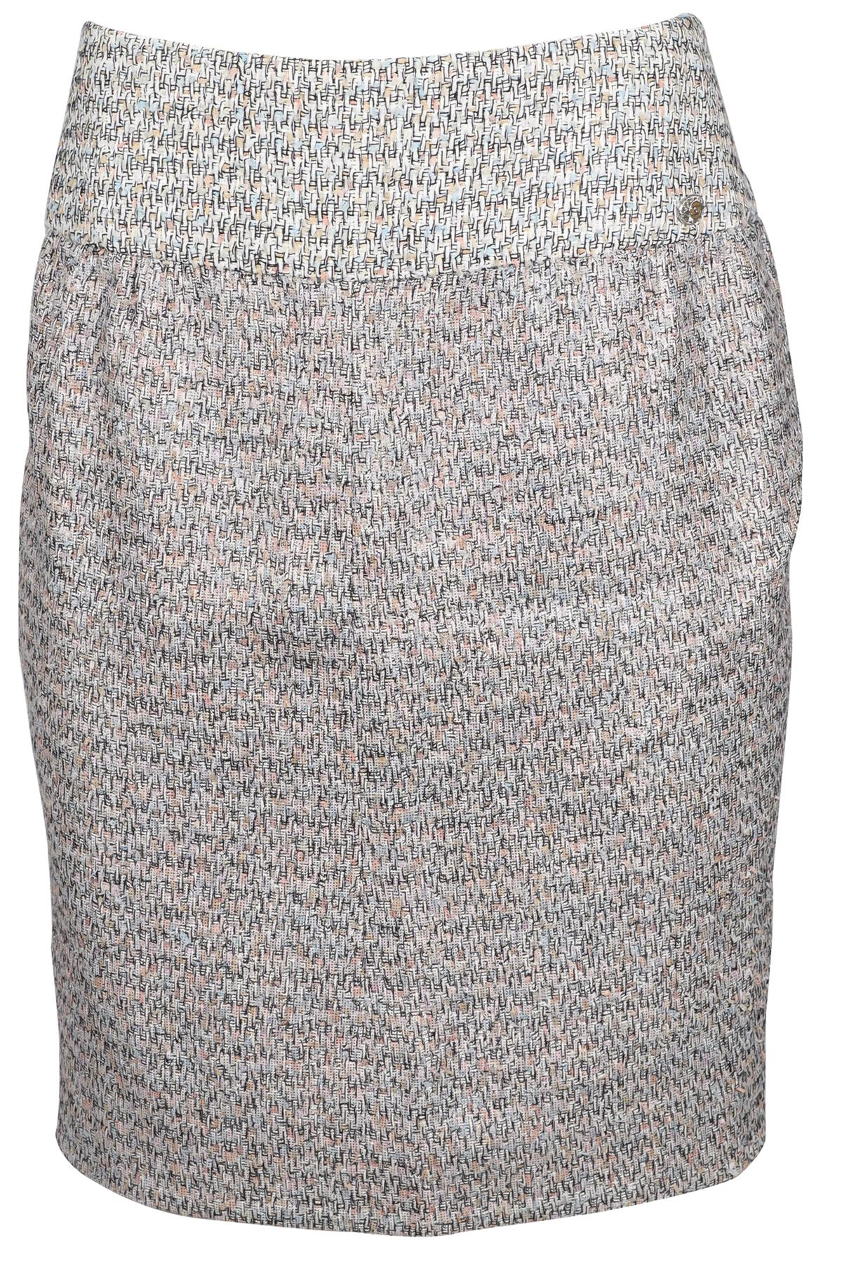 CHANEL MULTI 2009 COTTON SKIRT FR 42 UK 14