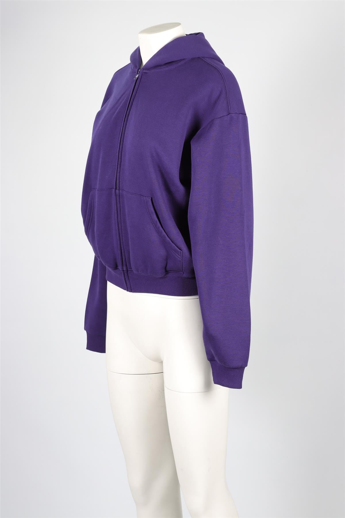 SKIMS PURPLE COTTON HOODIE MEDIUM