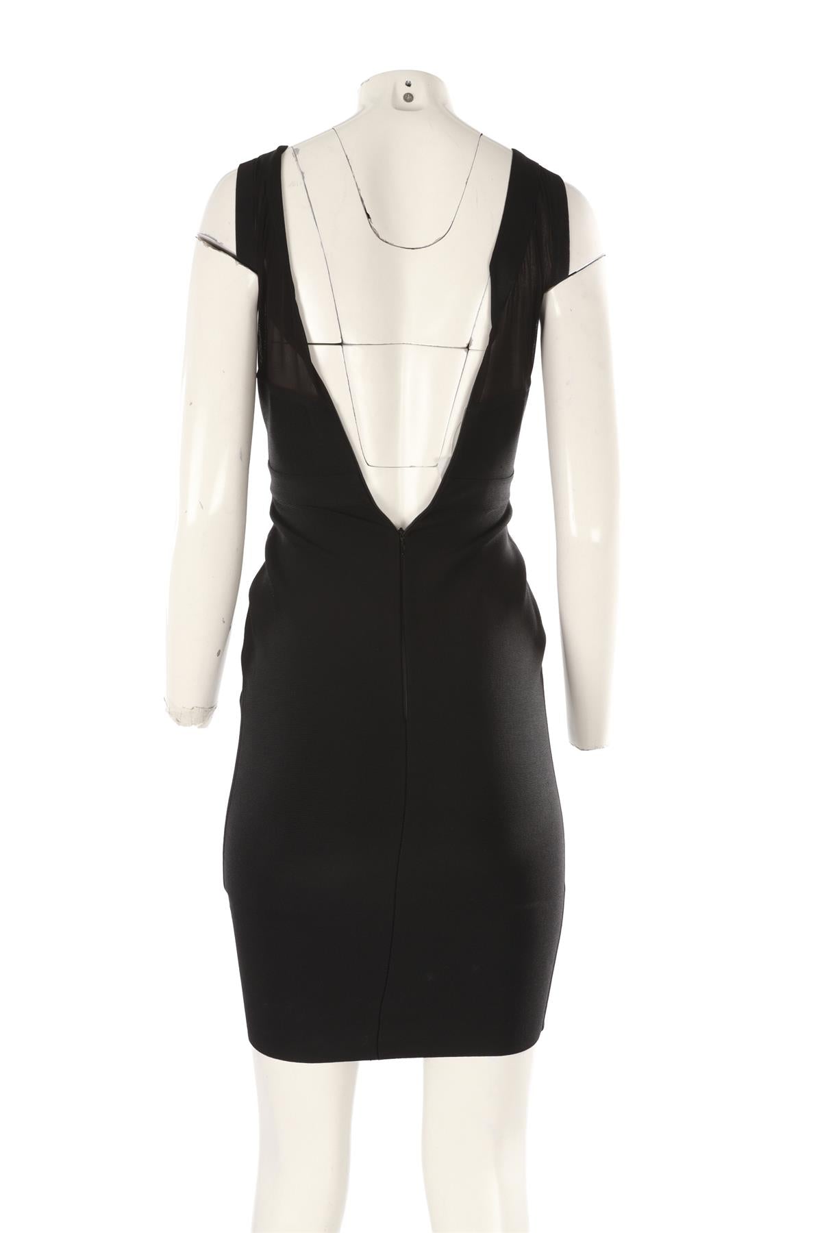 BLACK KNIT MINI DRESS