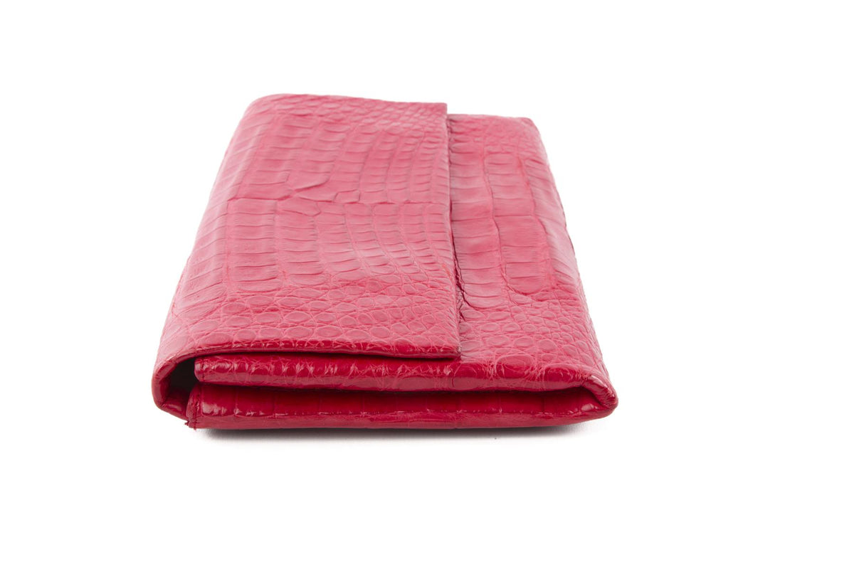 NANCY GONZALEZ RED CROCODILE CLUTCH