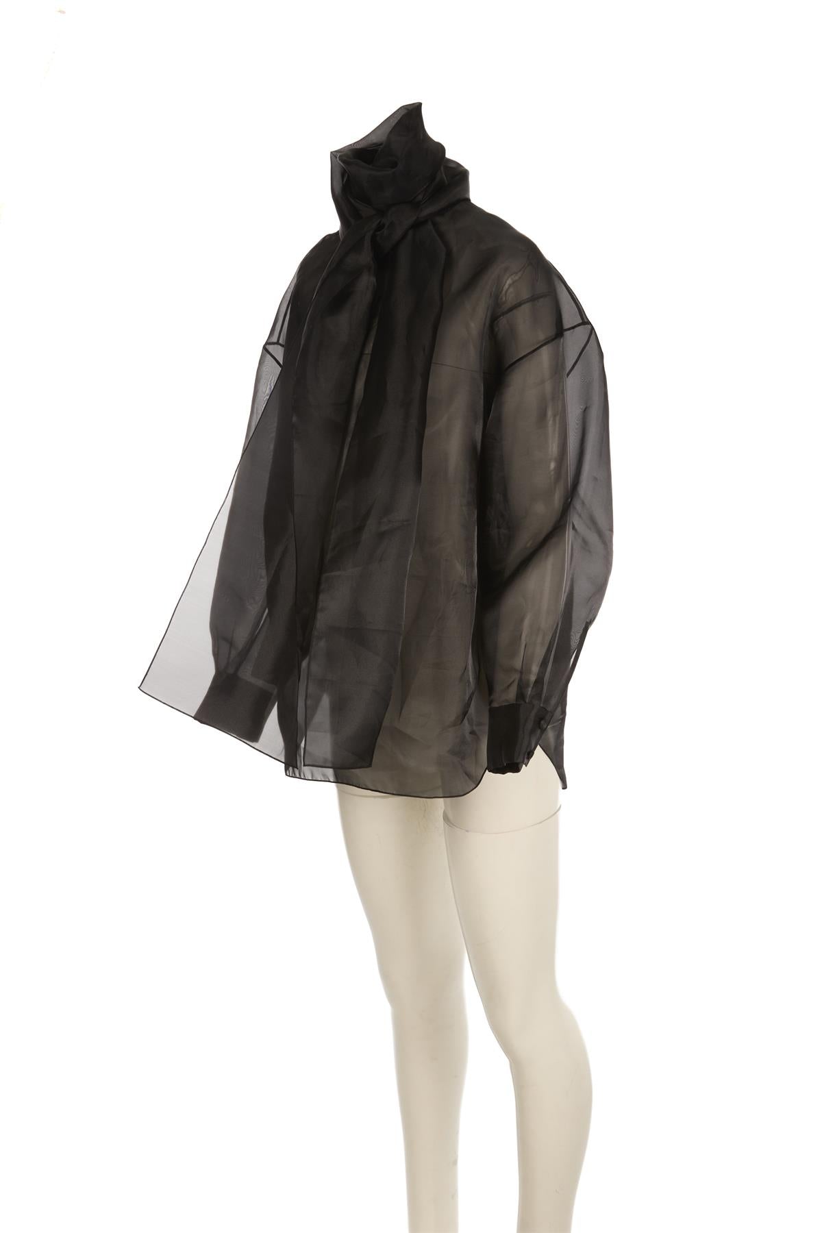 J'AMEMME BLACK ORGANZA TOP ONE SIZE