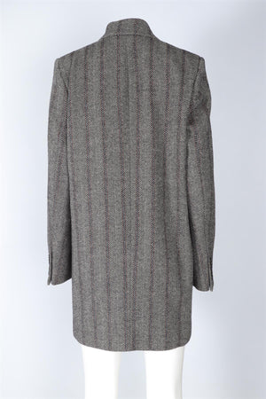 STELLA MCCARTNEY GREY WOOL COAT IT 46 UK 14