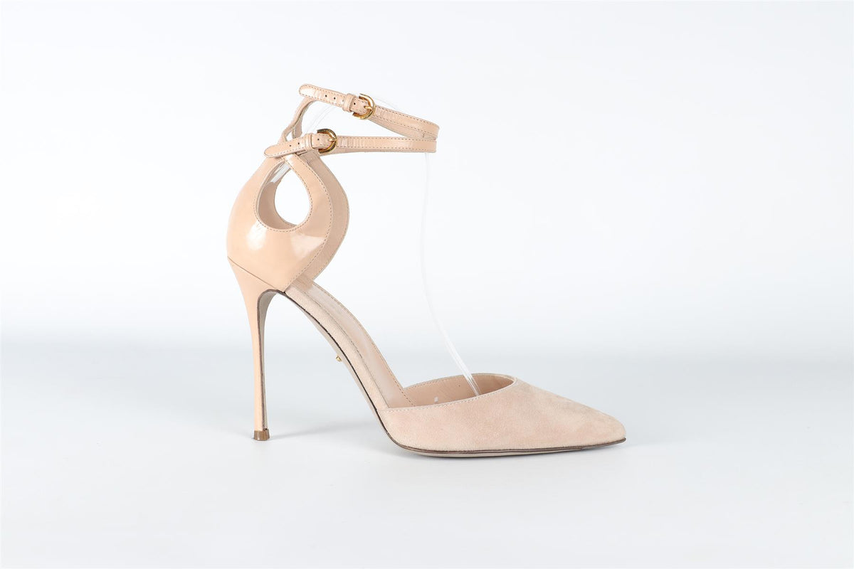SERGIO ROSSI NUDE SUEDE PUMPS EU 38 UK 5 US 8