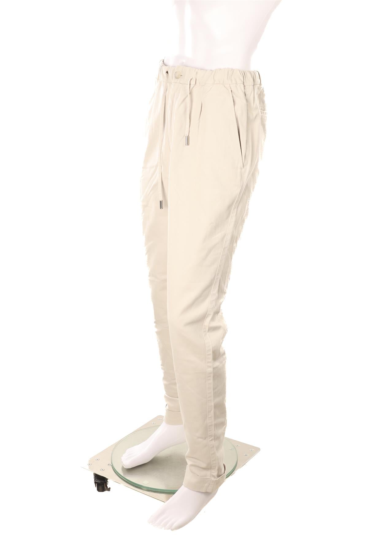 THOM SWEENEY ECRU MEN'S COTTON STRAIGHT LEG PANTS IT 50 UK/US 34