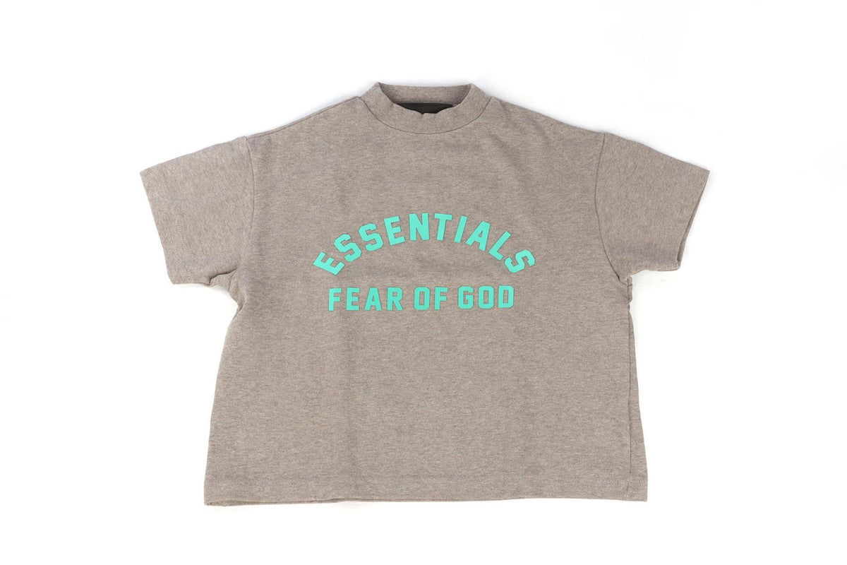 ESSENTIALS FEAR OF GOD GREY KIDS BOYS TOP 7-8 YEARS