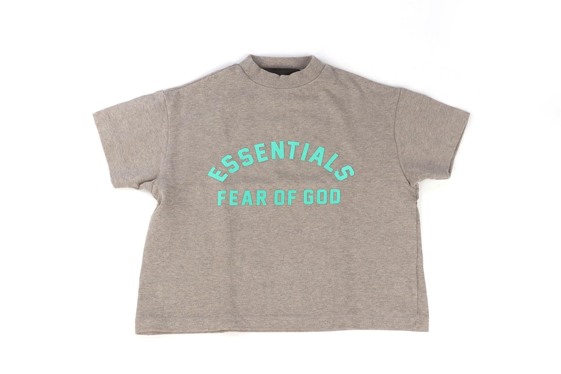 ESSENTIALS FEAR OF GOD GREY KIDS BOYS TOP 7-8 YEARS