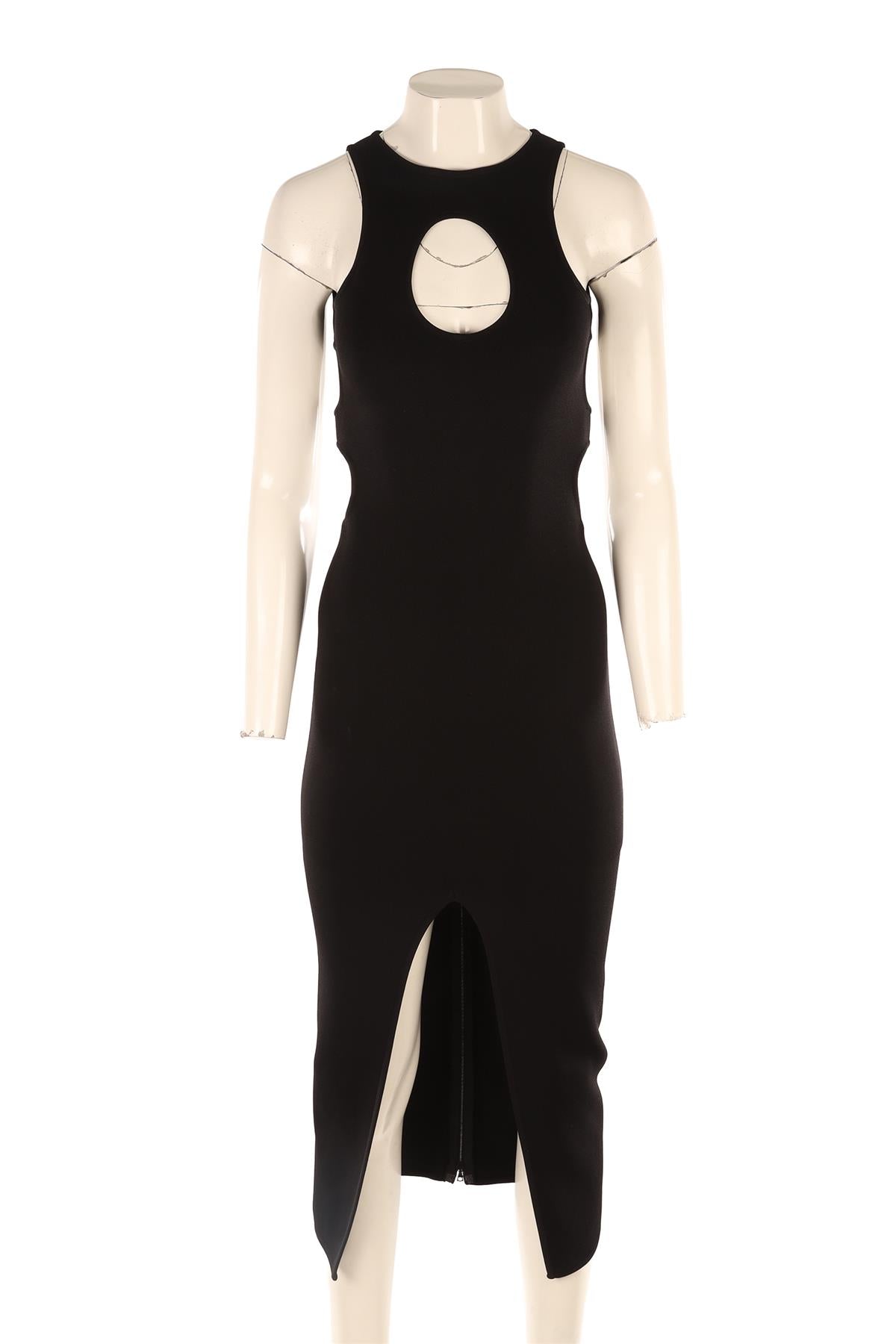 DAVID KOMA BLACK KNIT MAXI DRESS SMALL