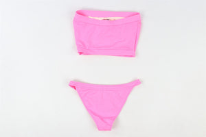 REDONE + SOLID STRIPED PINK BIKINI SMALL