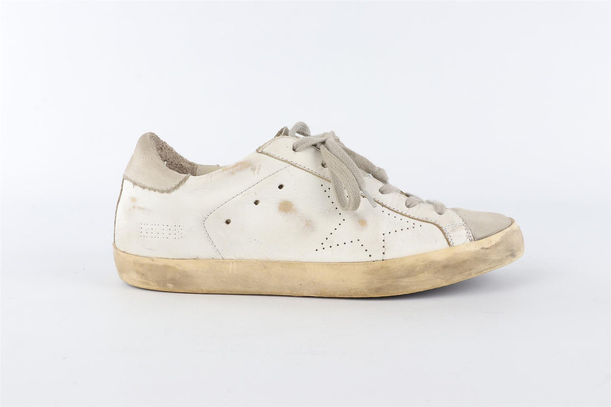 GOLDEN GOOSE DELUXE BRAND WHITE SUPERSTAR LEATHER SNEAKERS EU 39 UK 6 US 9