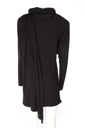 SAINT LAURENT BLACK WOOL MINI DRESS SMALL