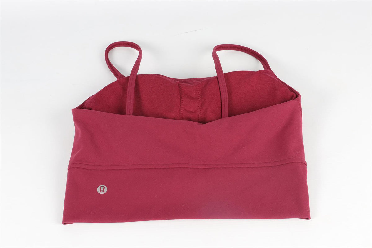 LULULEMON BURGUNDY SPORTS BRA US 4 UK 8