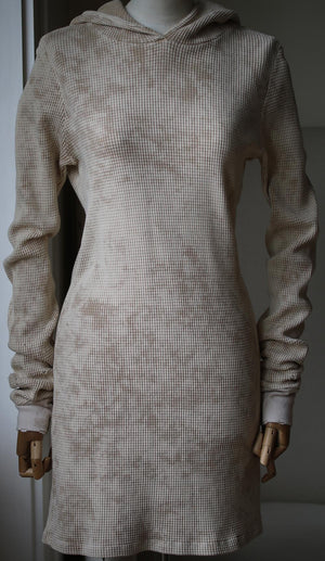 COTTON CITIZEN MONACO THERMAL HOODIE DRESS MEDIUM