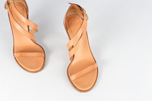 CHLOÉ TAN LEATHER SANDALS EU 38 UK 5 US 8