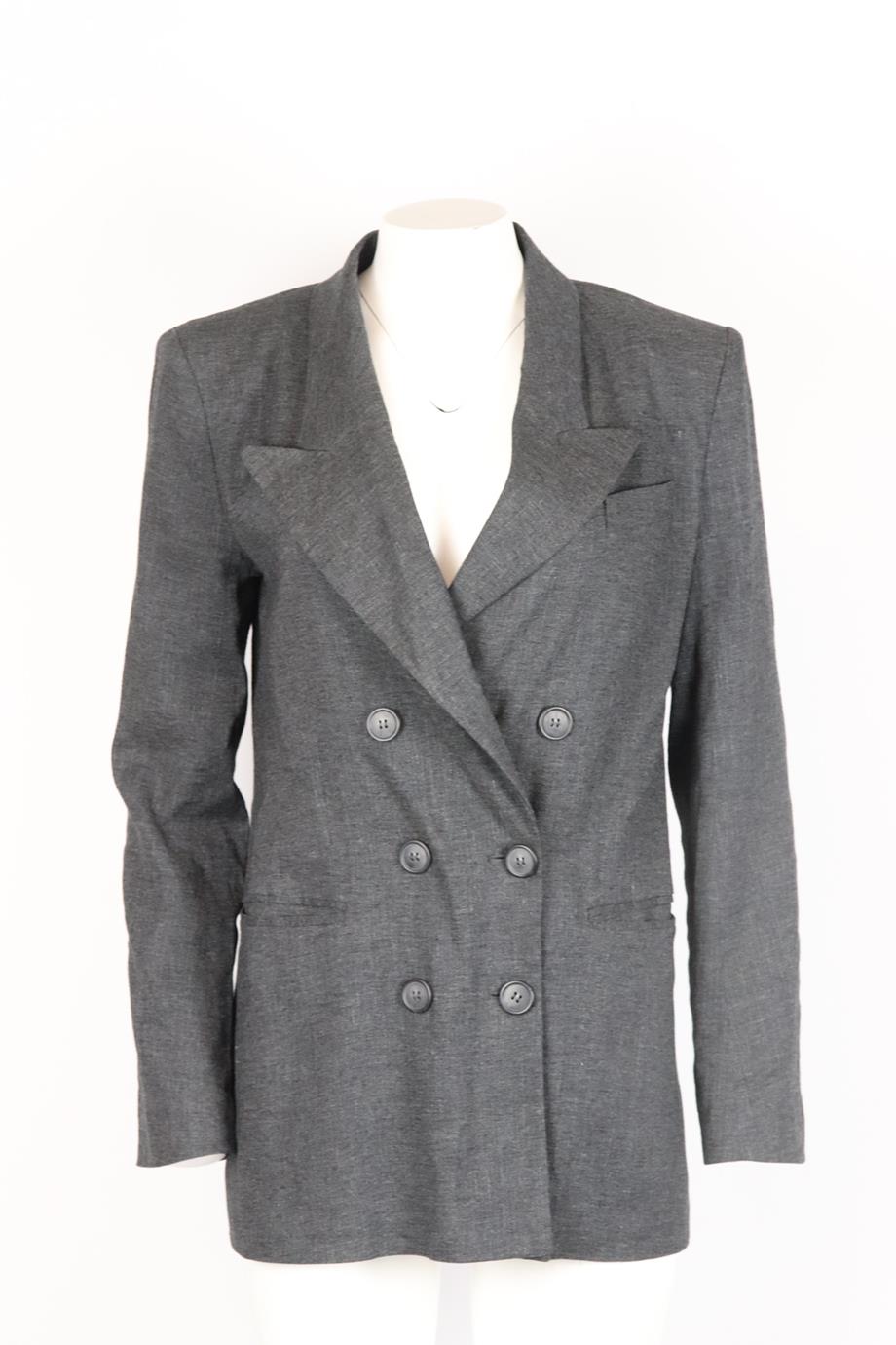 ISABEL MARANT ÉTOILE DOUBLE BREASTED LINEN BLAZER FR 38 UK 10