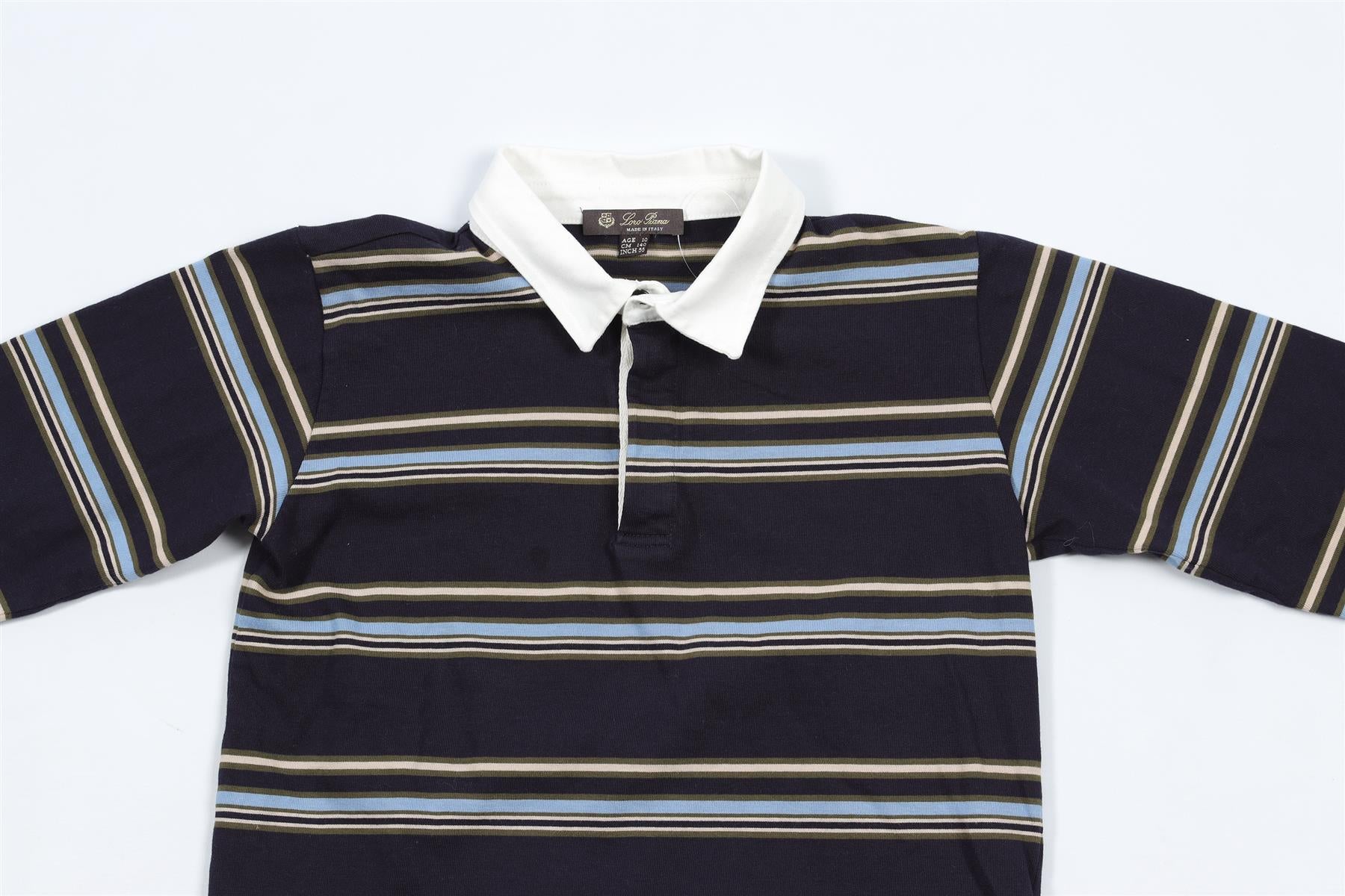 LORO PIANA NAVY KIDS BOYS POLO SHIRT 10 YEARS