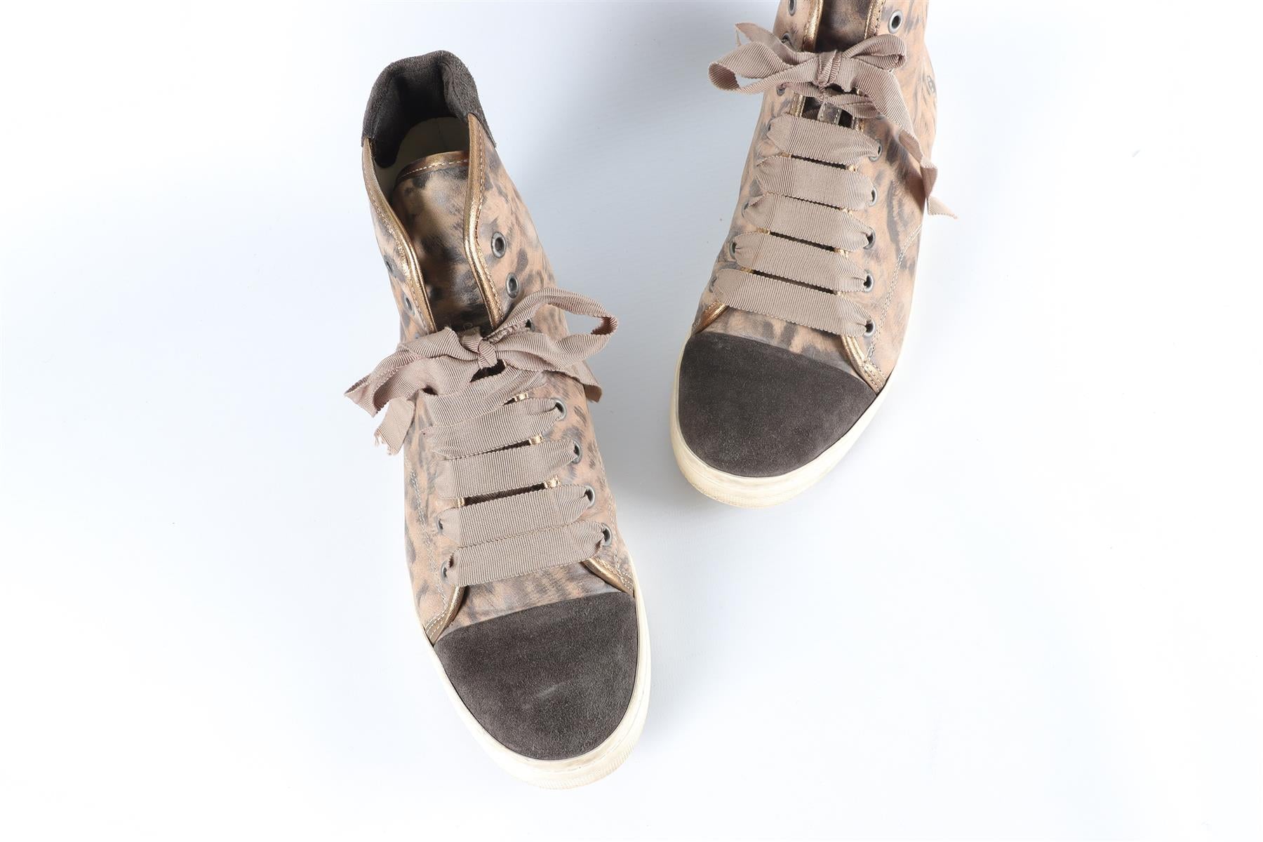 LANVIN BROWN NUBUCK SNEAKERS EU 39 UK 6, US 9