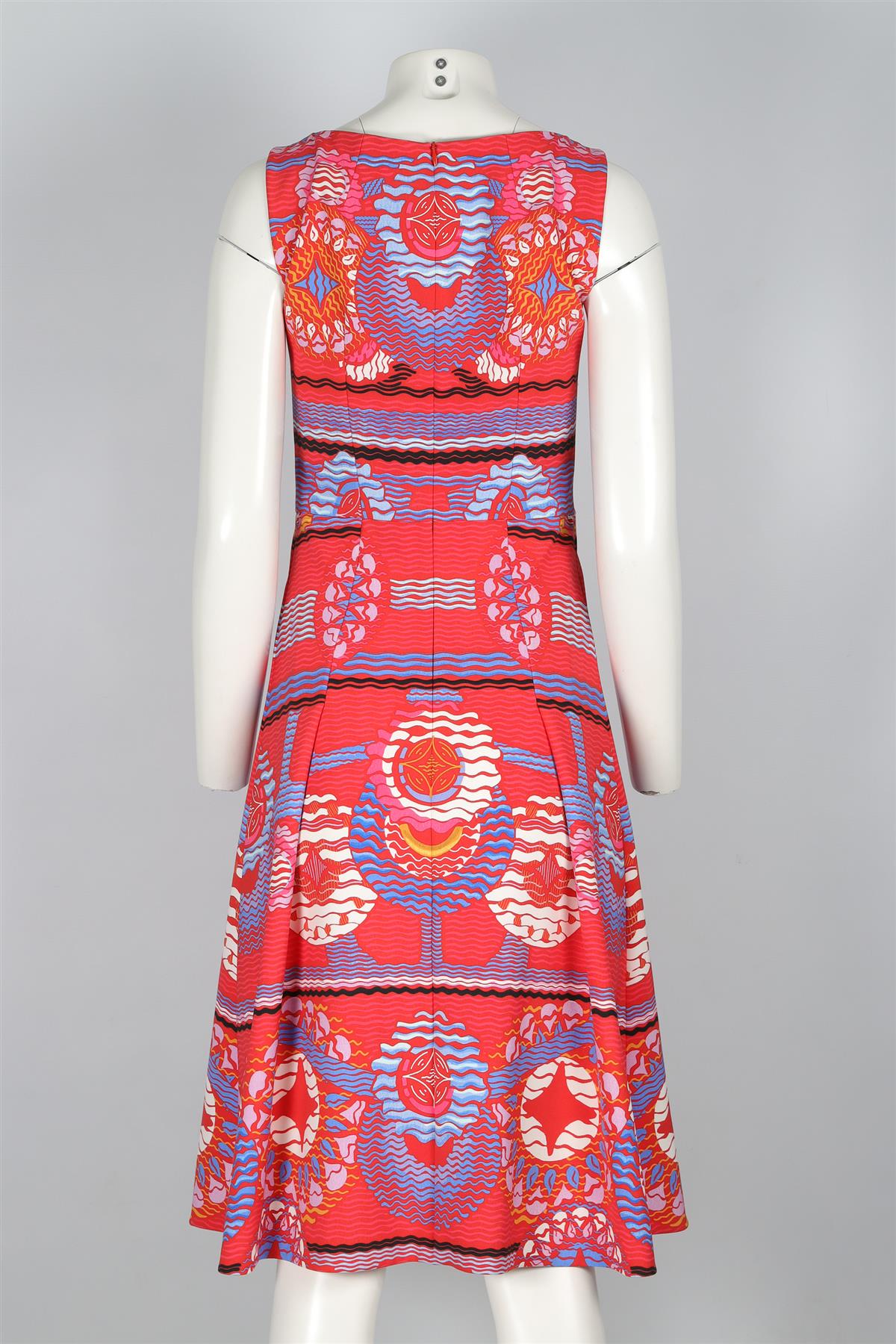 PETER PILOTTO RED CREPE MIDI DRESS UK 10