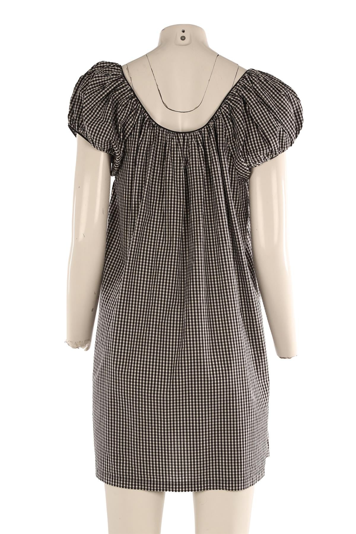 DOEN BLACK COTTON DRESS MEDIUM