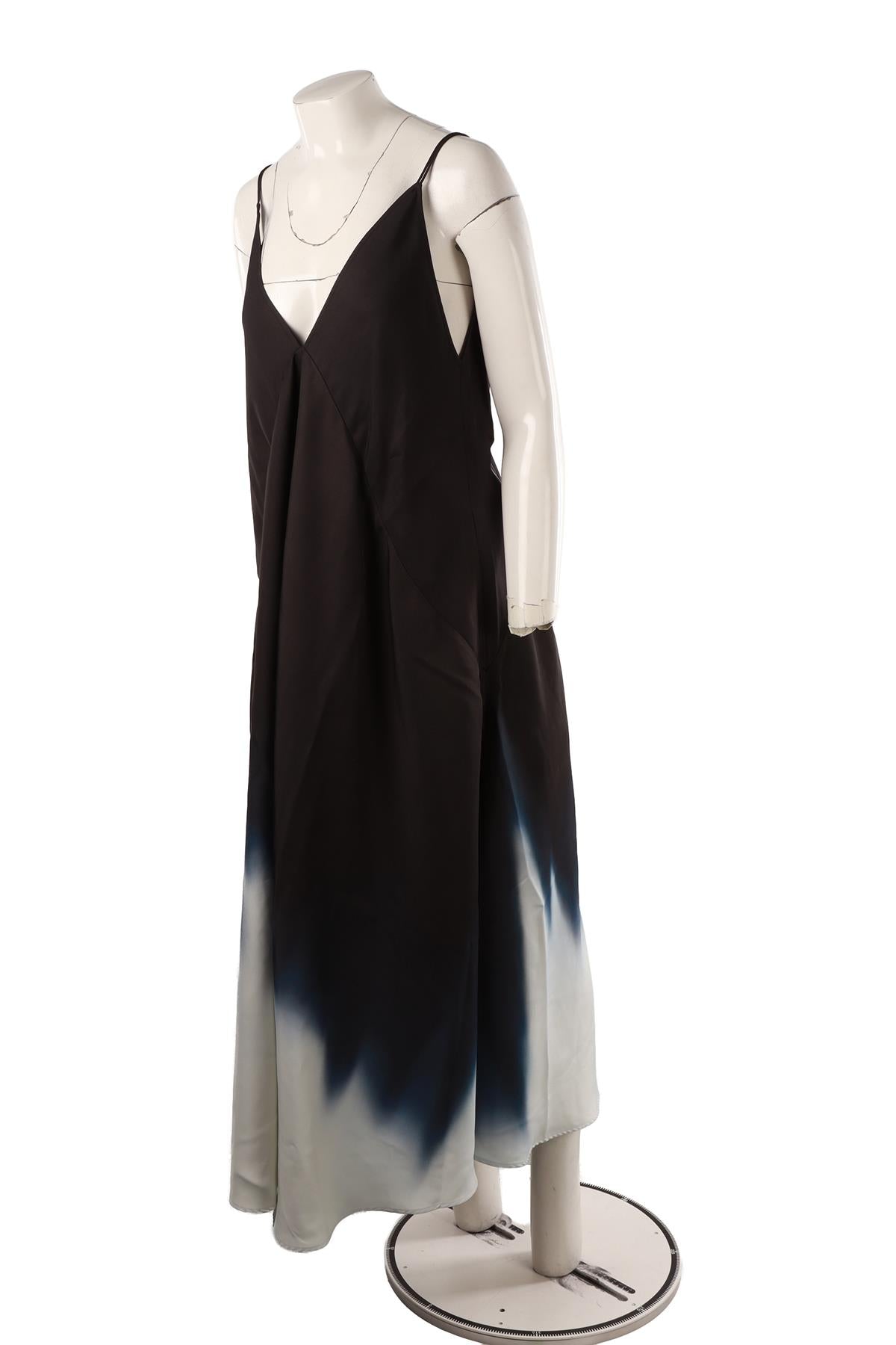 BLUE TWILL MAXI DRESS