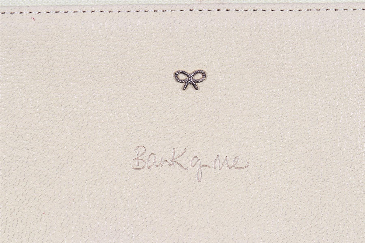 ANYA HINDMARCH YELLOW BANK OF ME LEATHER PURSE