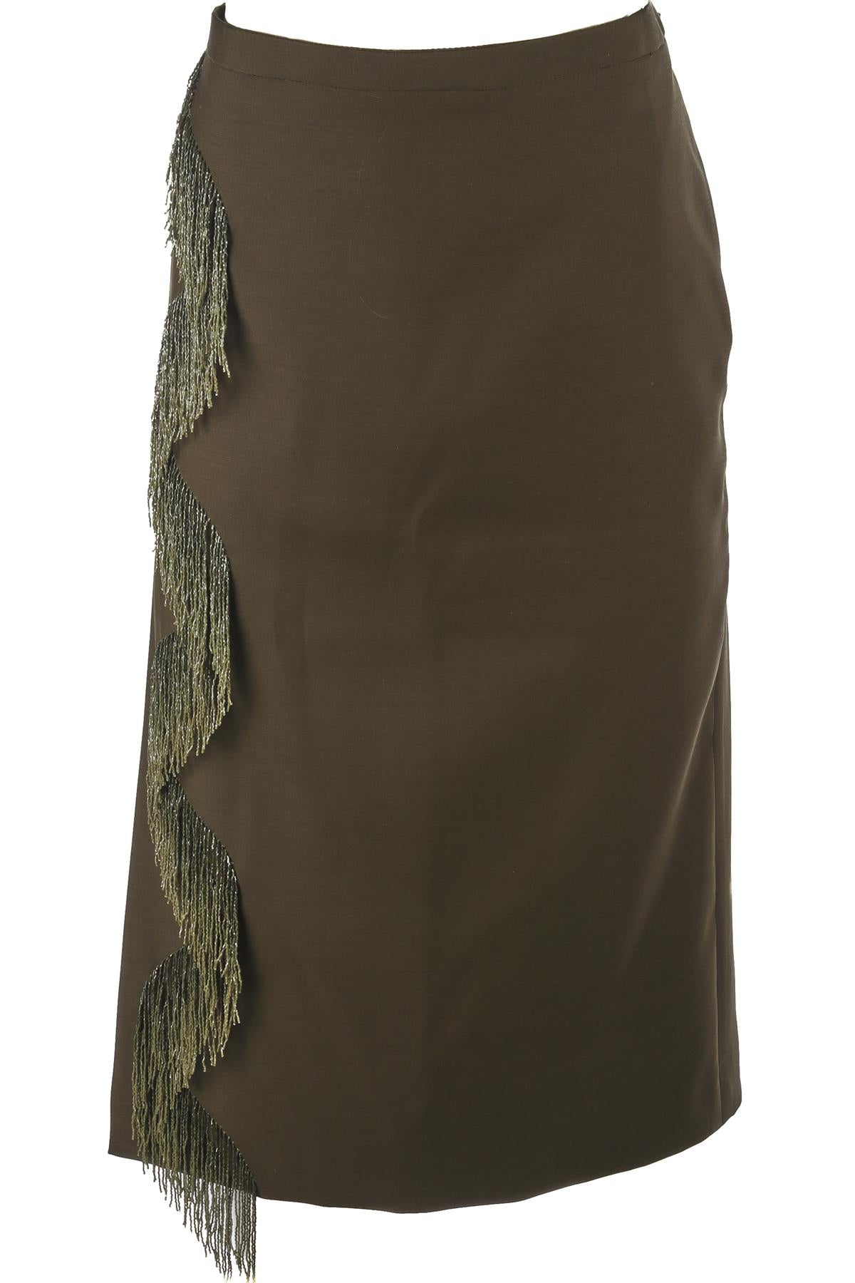 GUCCI GREEN WOOL MIDI SKIRT IT 42 UK 10